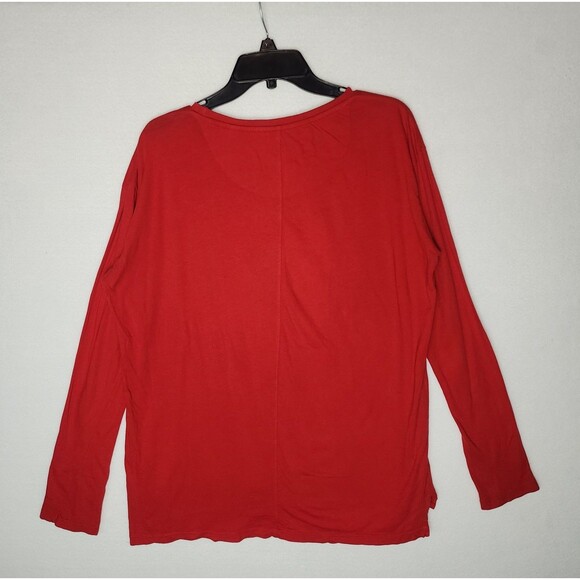 Wisconsin Badgers Long Sleeve Scoop Neck  Red T-shirt Jump Around Womens Large - Picture 4 of 5